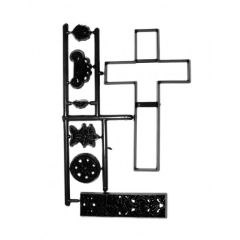 Velký kříž - krajková sada - patchwork na marcipán